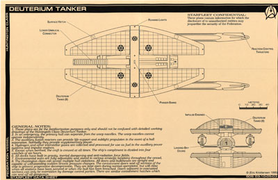 Starfleet Deuterium Tanker - Huntington Class Blueprints