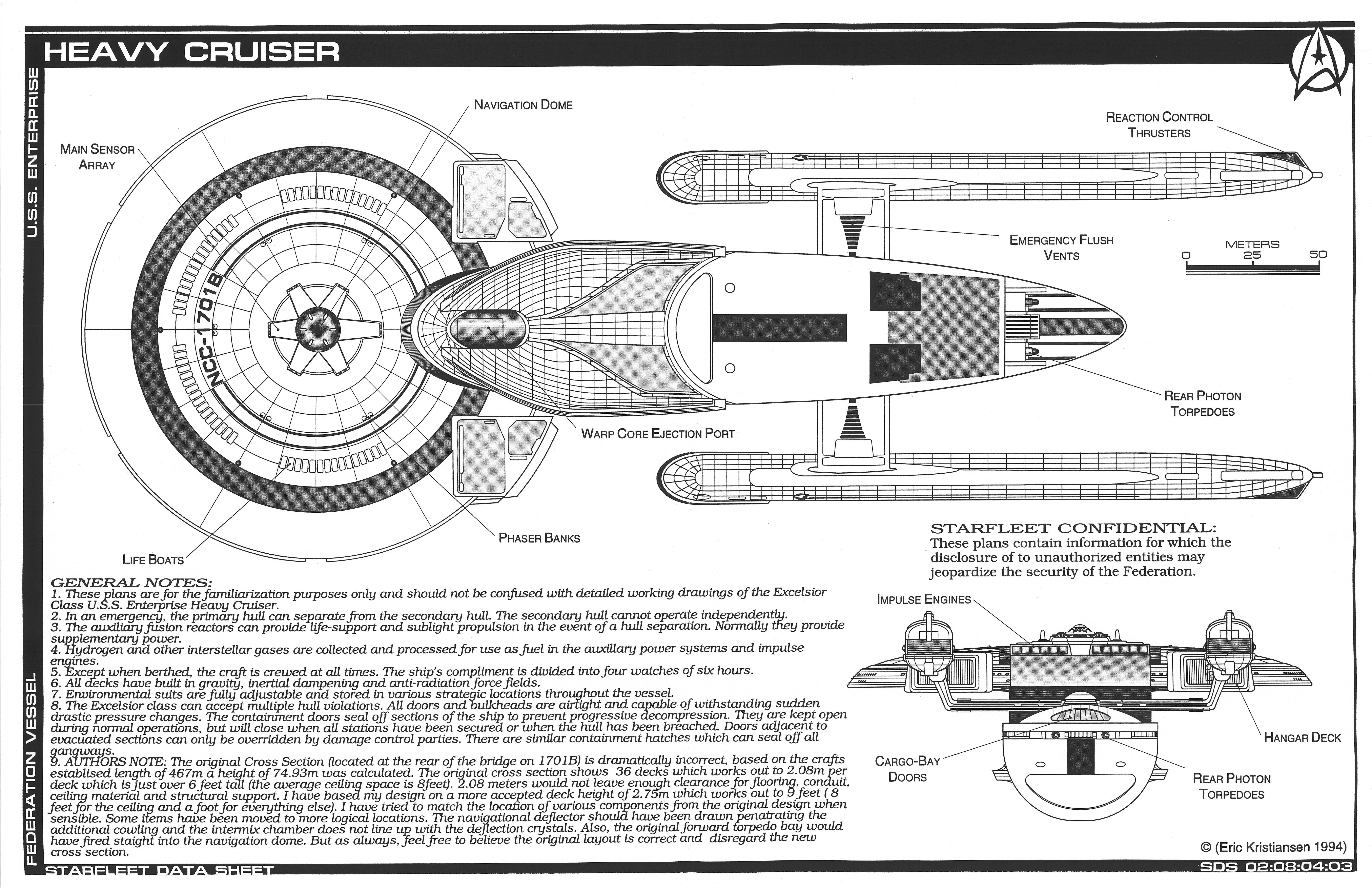 Star Trek Blueprints: Jackill's Starfleet Heavy Cruiser
