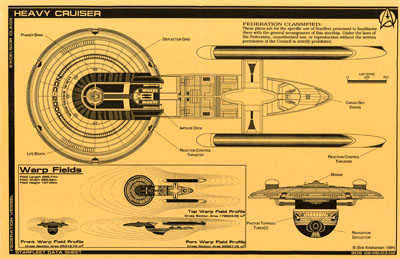 Starfleet Excelsior Class Heavy Cruiser Blueprints