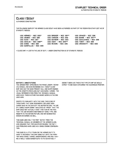 Starfleet Starship Recognition Manual - Volume One: Ships of the Line 2268