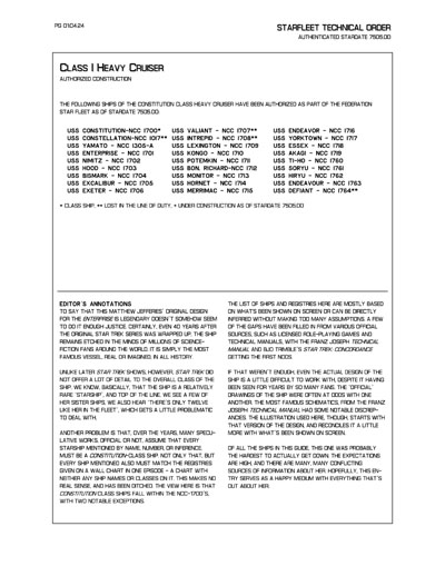 Starfleet Starship Recognition Manual - Volume One: Ships of the Line 2268