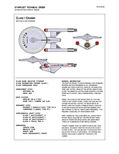 Starfleet Starship Recognition Manual - Volume One: Ships of the Line 2268