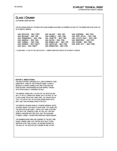 Starfleet Starship Recognition Manual - Volume One: Ships of the Line 2268