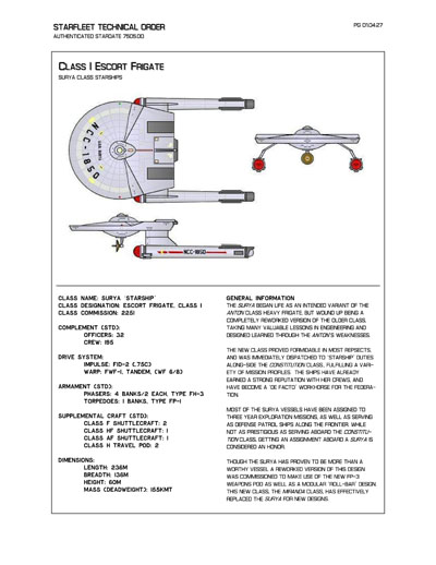 Starfleet Starship Recognition Manual - Volume One: Ships of the Line 2268