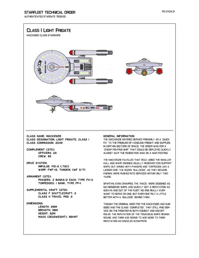 Starfleet Starship Recognition Manual - Volume One: Ships of the Line 2268