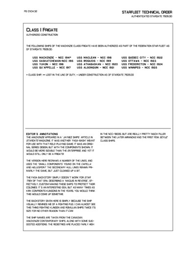 Starfleet Starship Recognition Manual - Volume One: Ships of the Line 2268