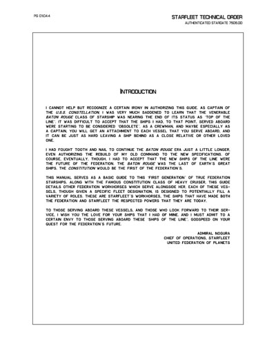 Starfleet Starship Recognition Manual - Volume One: Ships of the Line 2268