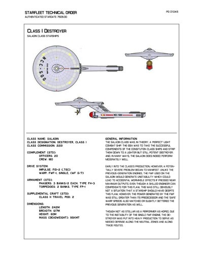 Starfleet Starship Recognition Manual - Volume One: Ships of the Line 2268