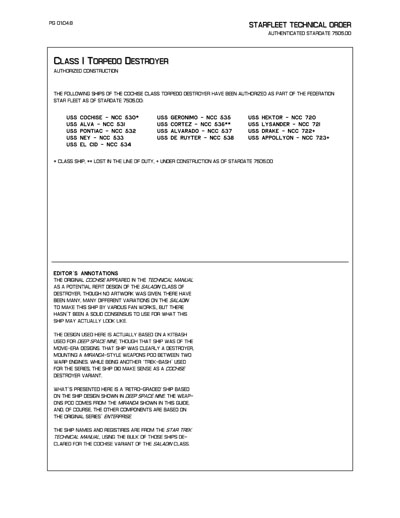 Starfleet Starship Recognition Manual - Volume One: Ships of the Line 2268