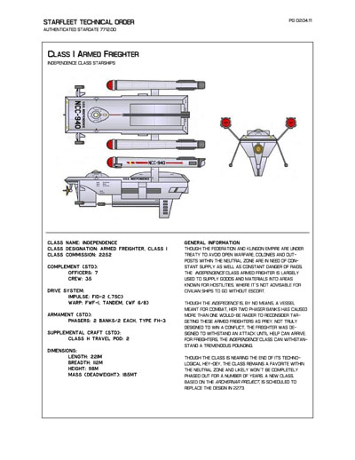 Starfleet Starship Recognition Manual - Volume Two: Ships of Support 2268