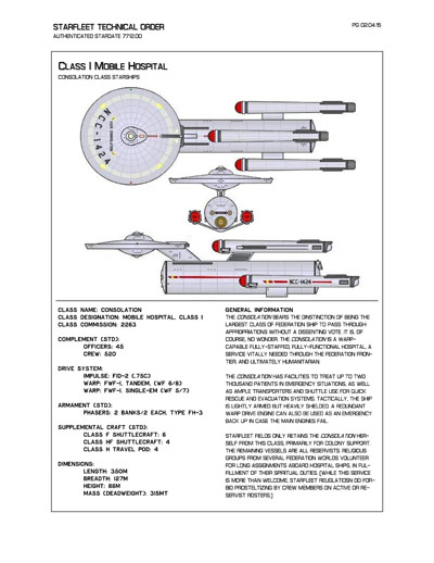 Starfleet Starship Recognition Manual - Volume Two: Ships of Support 2268