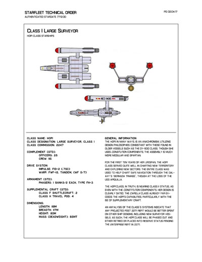 Starfleet Starship Recognition Manual - Volume Two: Ships of Support 2268