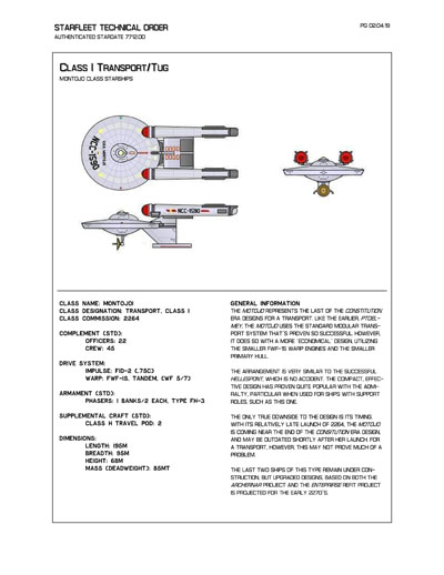 Starfleet Starship Recognition Manual - Volume Two: Ships of Support 2268