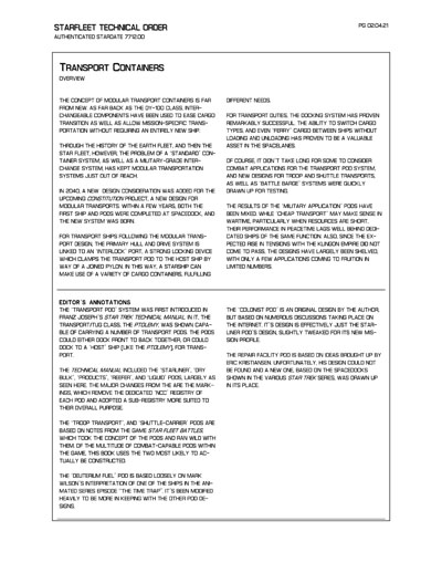 Starfleet Starship Recognition Manual - Volume Two: Ships of Support 2268