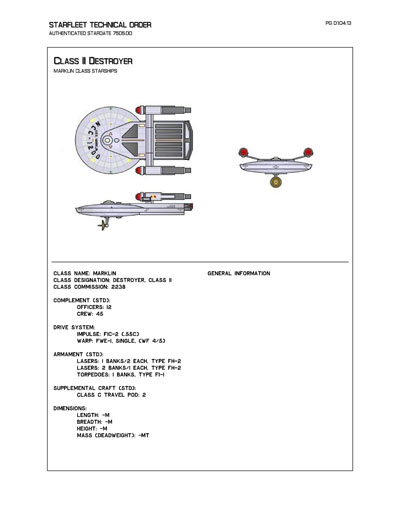 Starfleet Starship Recognition Manual - Ships of the Baton Rouge Era
