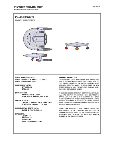 Starfleet Starship Recognition Manual - Ships of the Baton Rouge Era