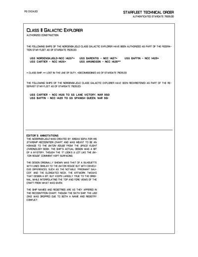 Starfleet Starship Recognition Manual - Ships of the Baton Rouge Era