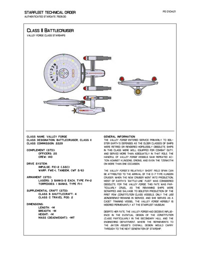 Starfleet Starship Recognition Manual - Ships of the Baton Rouge Era