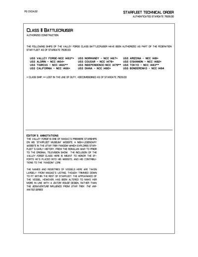 Starfleet Starship Recognition Manual - Ships of the Baton Rouge Era