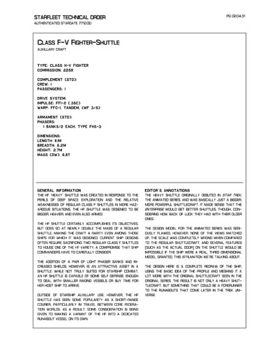 Starfleet Starship Recognition Manual - Ships of the Baton Rouge Era