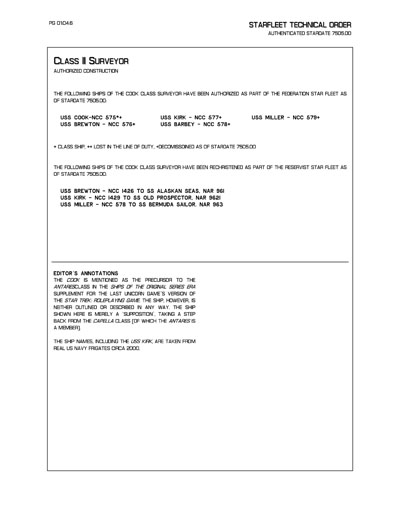 Starfleet Starship Recognition Manual - Ships of the Baton Rouge Era