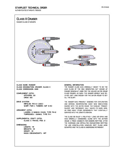 Starfleet Starship Recognition Manual - Ships of the Baton Rouge Era
