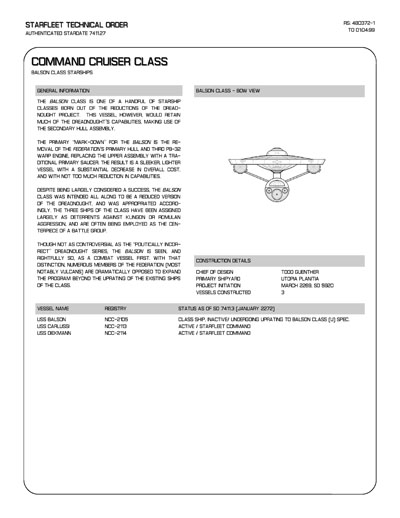 Jaynz Ships of the Star Fleet Compendium