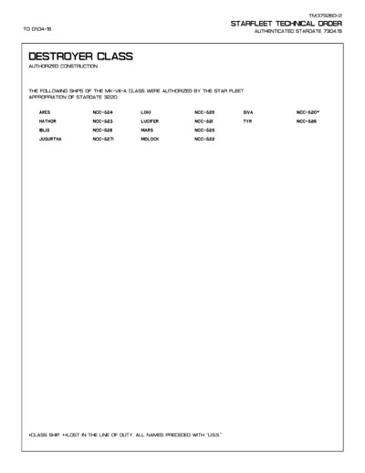Starfleet Ships of the Star Fleet Technical Manual