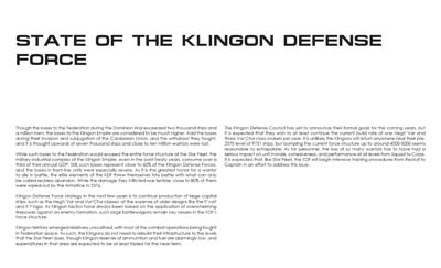 Klingon Military Power: Volume One: Ships