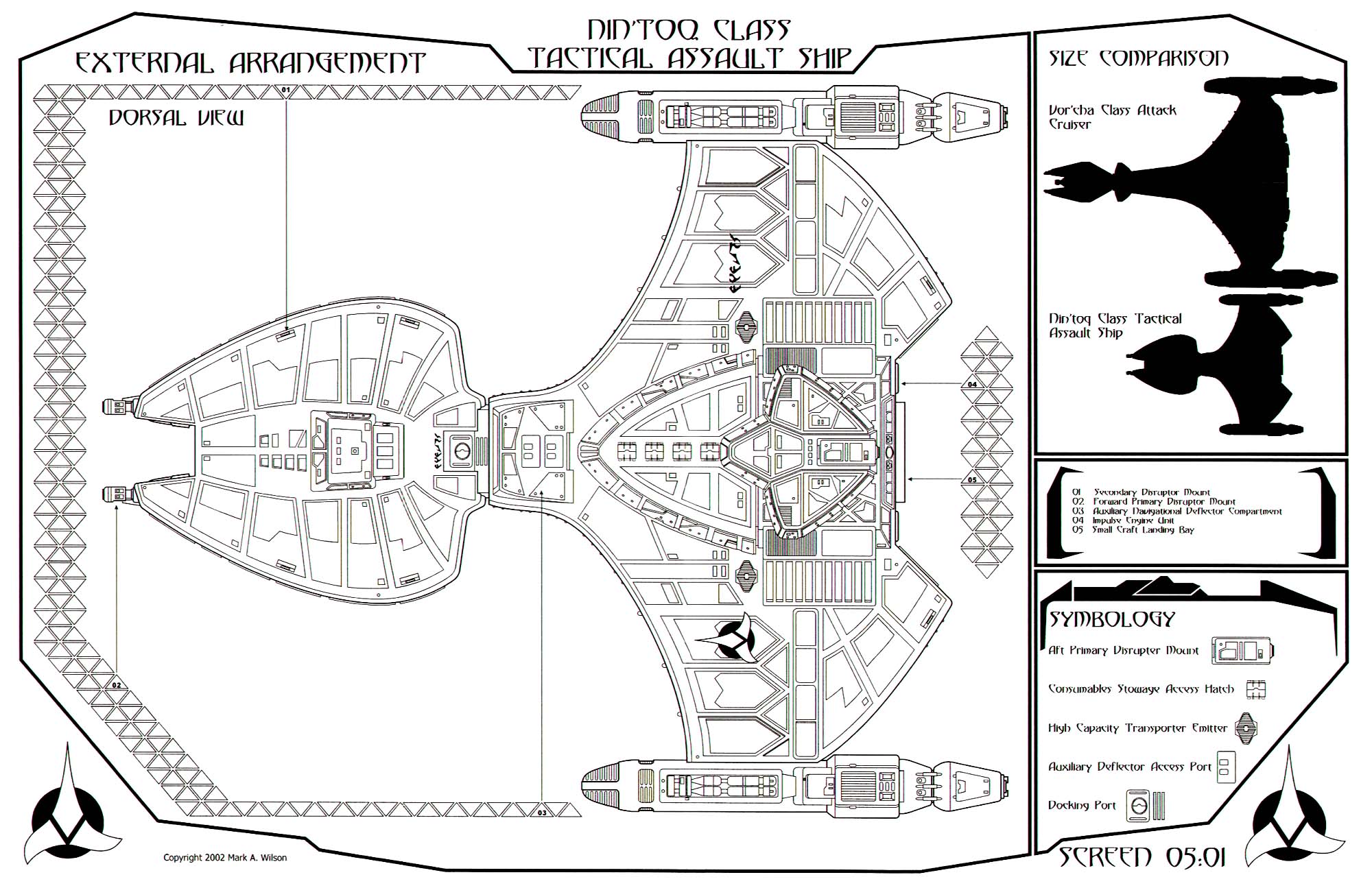 Star Trek Blueprints: Klingon Nin'Toq Class Tactical ... star trek engineering schematics 