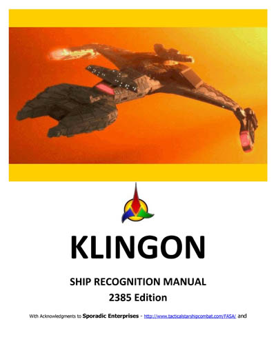 Klingon Ship Recognition Manual - 2385 Edition