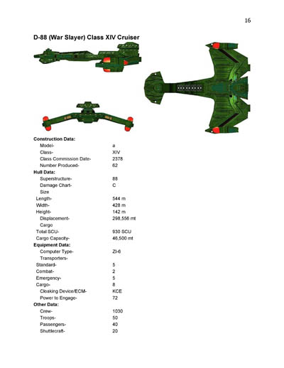 Klingon Ship Recognition Manual - 2385 Edition