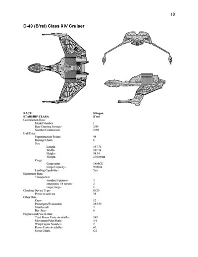 Klingon Ship Recognition Manual - 2385 Edition