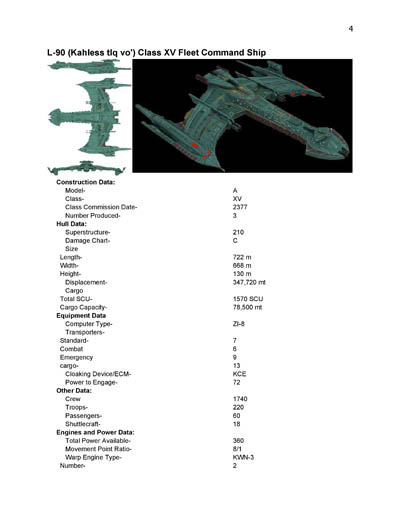 Klingon Ship Recognition Manual - 2385 Edition