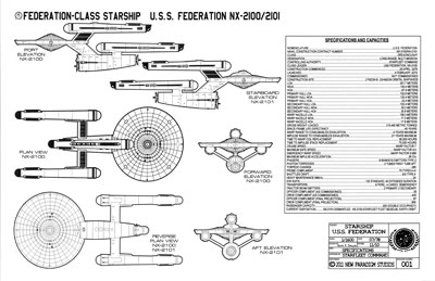 Federation-Class Starship U.S.S. Federation NCC-2100/2101