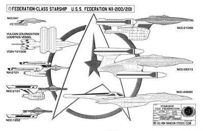 Federation-Class Starship U.S.S. Federation NCC-2100/2101