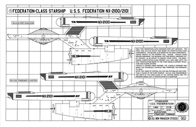 Federation-Class Starship U.S.S. Federation NCC-2100/2101