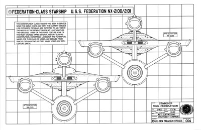 Federation-Class Starship U.S.S. Federation NCC-2100/2101