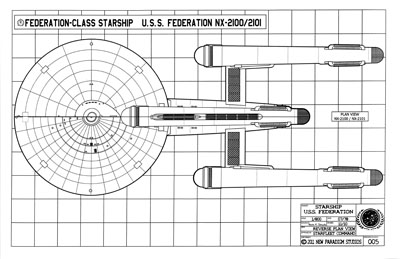 Federation-Class Starship U.S.S. Federation NCC-2100/2101