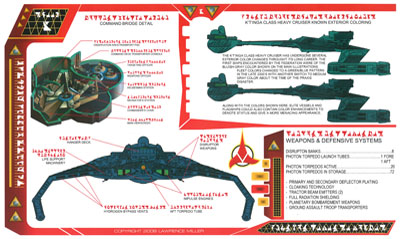Klingon K'T'Inga Heavy Cruiser Blueprints