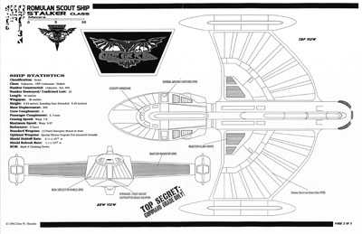 Romulan Scout Ship - Stalker Class Blueprints
