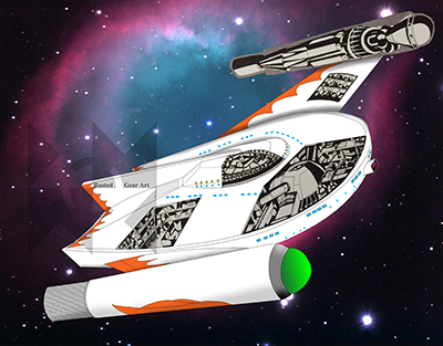 Star Trek Starship Cutaways by Rusted Gear Art