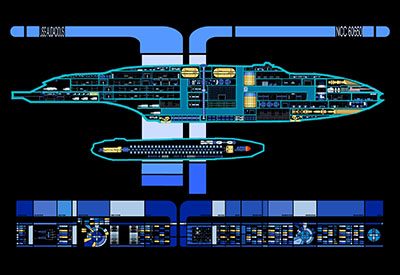 Star Trek Starship Cutaways by Rusted Gear Art
