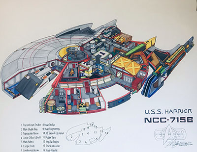 Star Trek Starship Cutaways by Rusted Gear Art