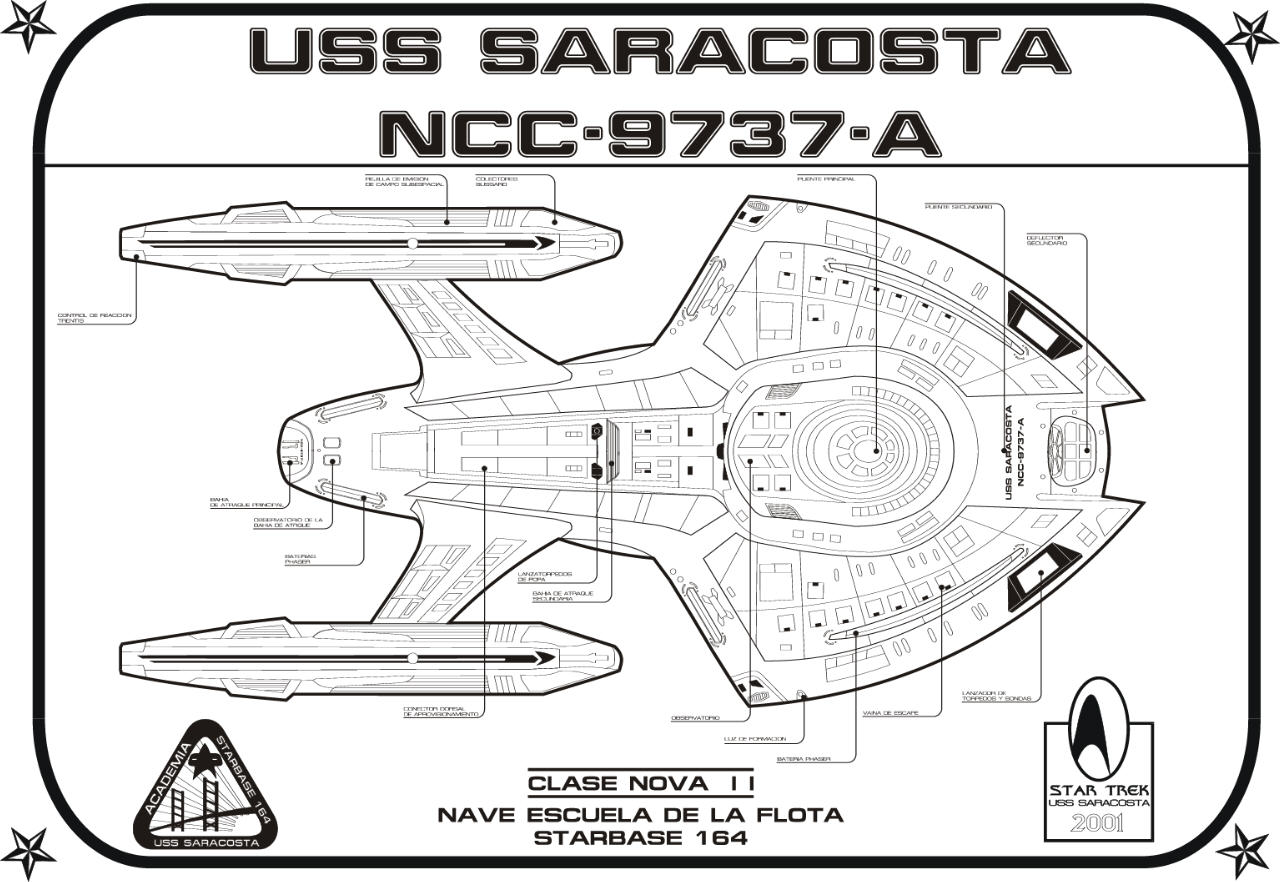 Star Trek Blueprints: U.S.S. Saracosta NCC-9737 Website Schematics