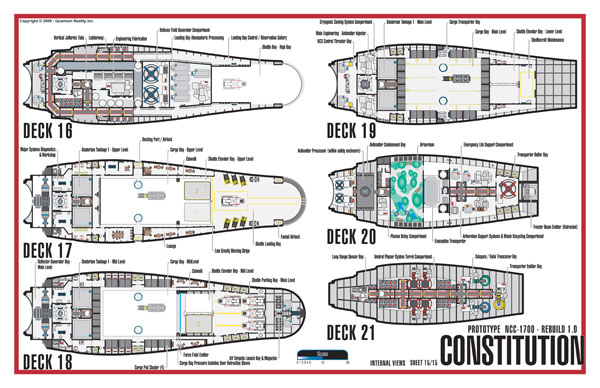 Constitution Class Rebuild NC-1700 Starship Prototype - External Blueprints & Internal Deck Plans by Strategic Design - Page 15