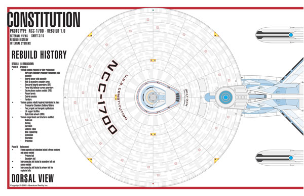 Constitution Class Rebuild NC-1700 Starship Prototype - External Blueprints & Internal Deck Plans by Strategic Design - Page 3