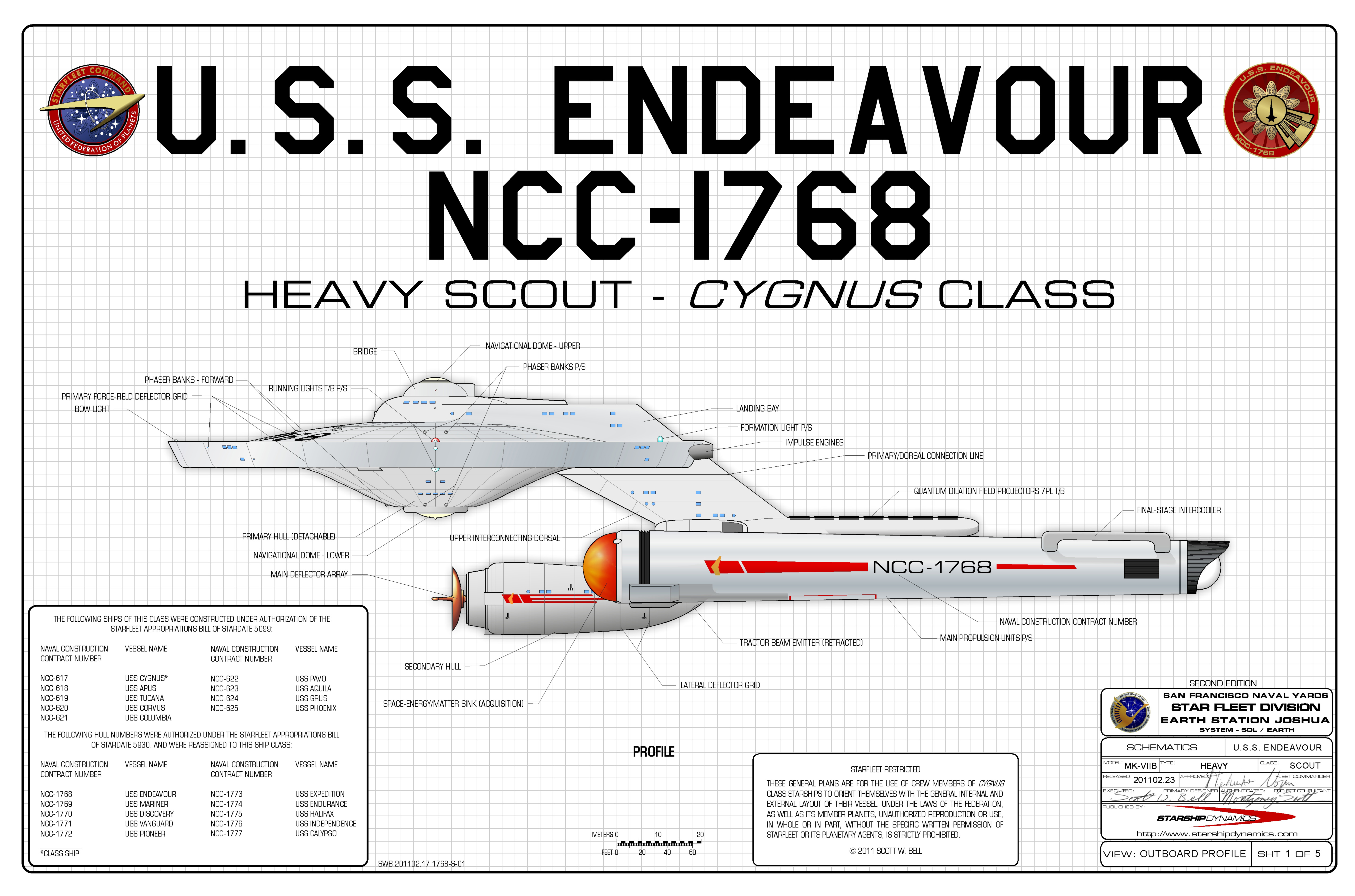 Star Trek Blueprints: U.S.S. Endeavour, NCC-1768 - MK-VII-B Heavy