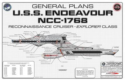 U.S.S. Endeavour NCC-1768 - MK-VII-C Reconnaissance Cruiser
