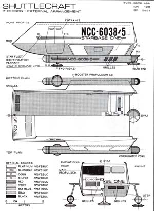 Shuttlecraft: 7 Person - External Arrangement